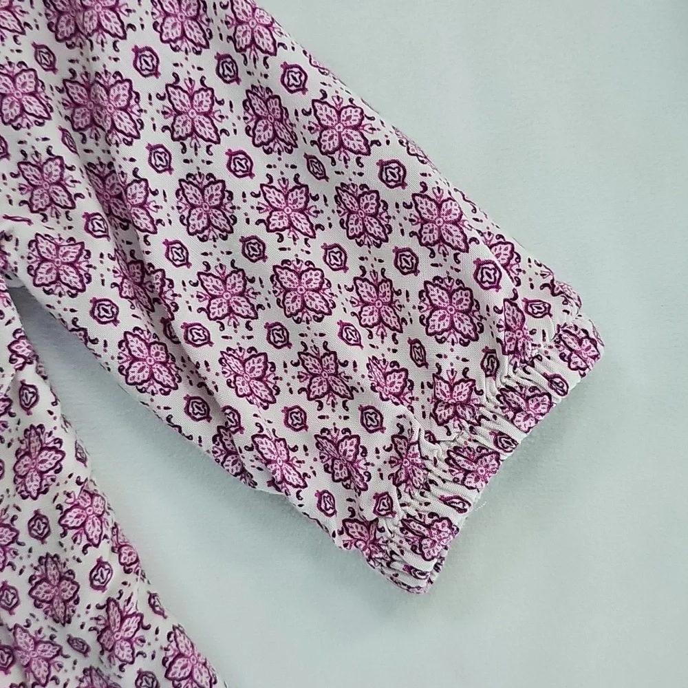 Old Navy Baby Girl Floral Dress – Pink Paisley Border Boho Style